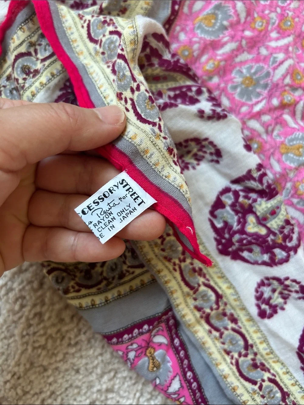 Oscar de la Renta square scarf.